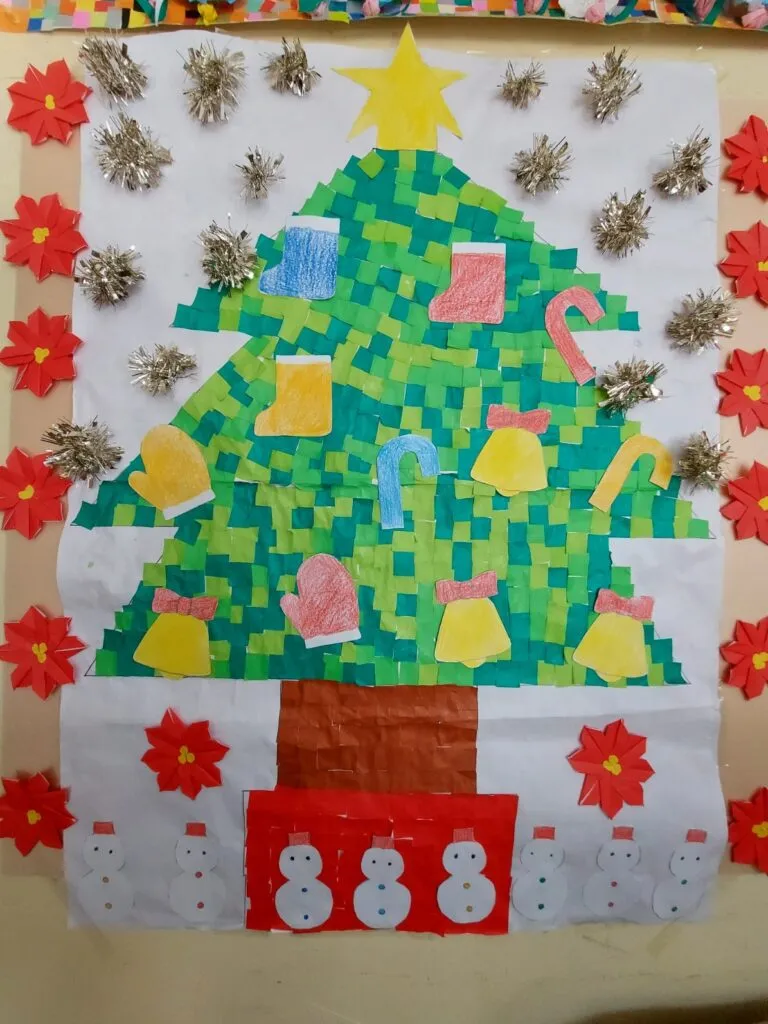 利用者様とクリスマスをイメージした作品を制作しました！